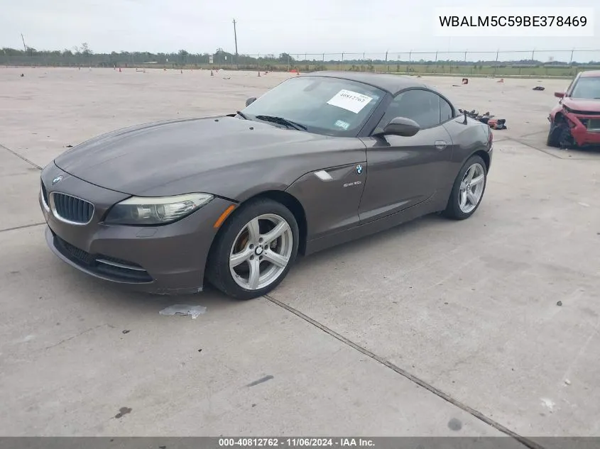 2011 BMW Z4 Sdrive30I VIN: WBALM5C59BE378469 Lot: 40812762