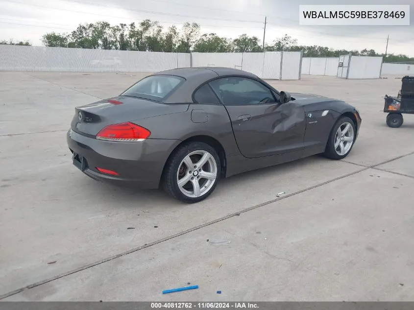 2011 BMW Z4 Sdrive30I VIN: WBALM5C59BE378469 Lot: 40812762