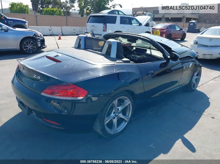 2013 BMW Z4 Sdrive28I VIN: WBALL5C52DJ104740 Lot: 36788236