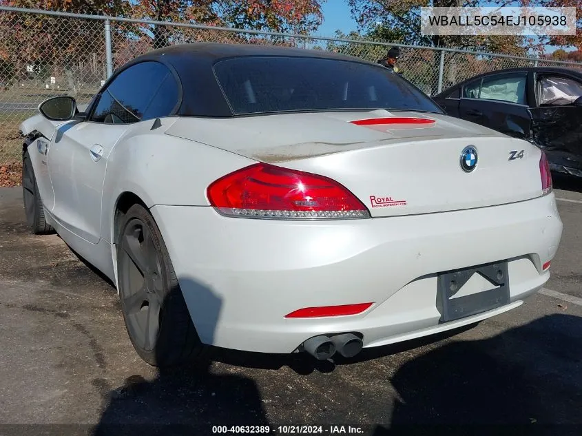 2014 BMW Z4 Sdrive28I VIN: WBALL5C54EJ105938 Lot: 40632389