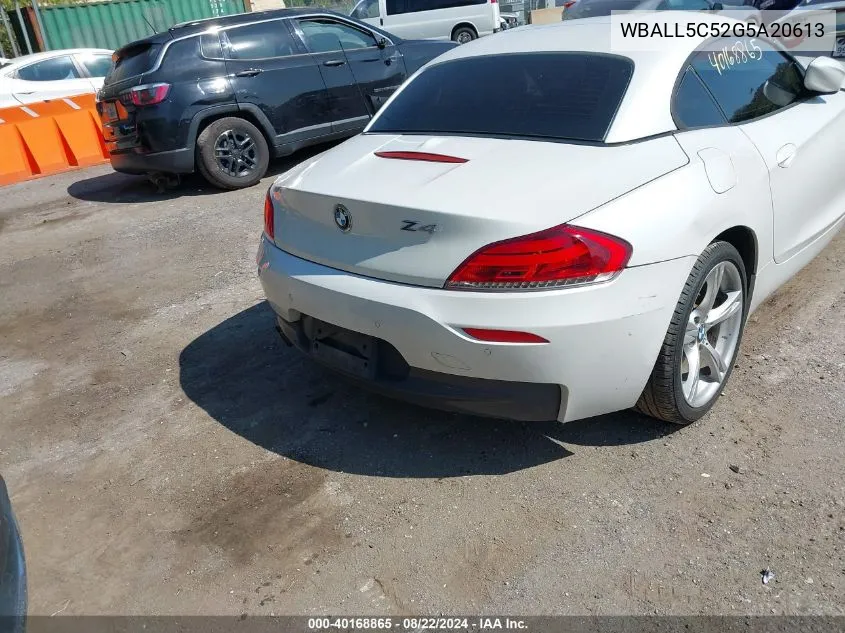 2016 BMW Z4 Sdrive28I VIN: WBALL5C52G5A20613 Lot: 40168865