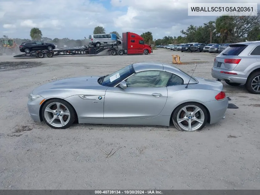 WBALL5C51G5A20361 2016 BMW Z4 Sdrive28I