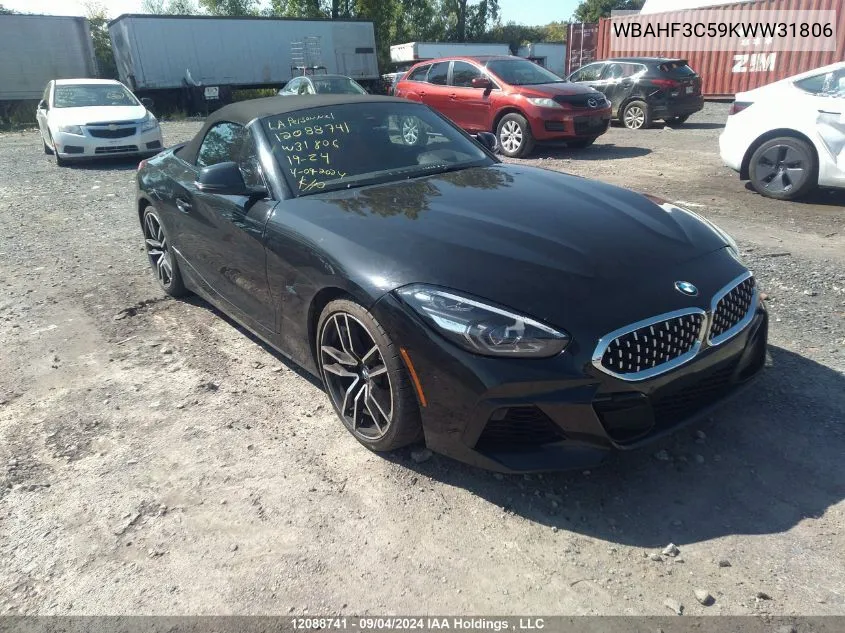 WBAHF3C59KWW31806 2019 BMW Z4 Sdrive30I