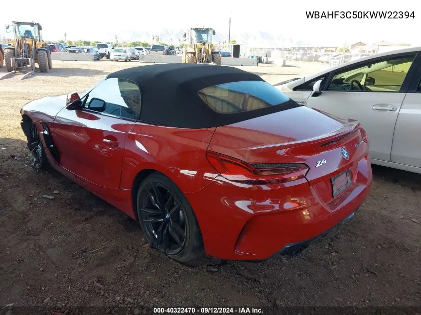 WBAHF3C50KWW22394 2019 BMW Z4 Sdrive30I