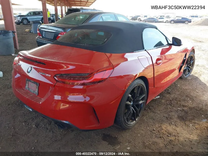 2019 BMW Z4 Sdrive30I VIN: WBAHF3C50KWW22394 Lot: 40322470