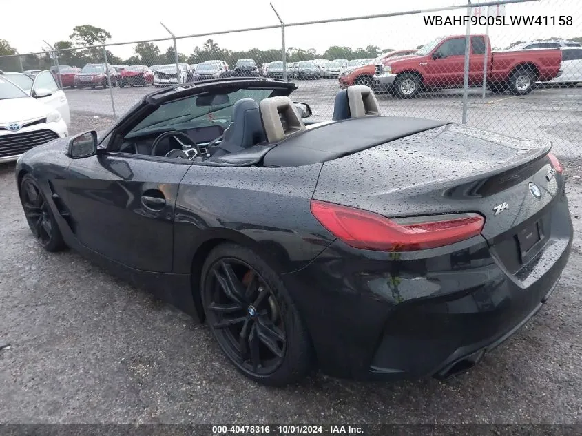 2020 BMW Z4 M40I VIN: WBAHF9C05LWW41158 Lot: 40478316