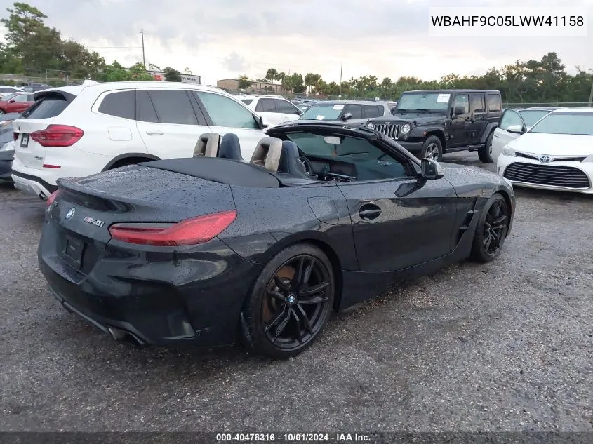 2020 BMW Z4 M40I VIN: WBAHF9C05LWW41158 Lot: 40478316