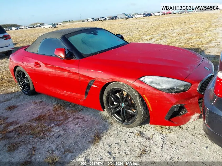 2020 BMW Z4 Sdrive30I VIN: WBAHF3C03LWW54584 Lot: 40537674