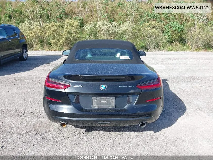 2020 BMW Z4 Sdrive30I VIN: WBAHF3C04LWW64122 Lot: 40720251