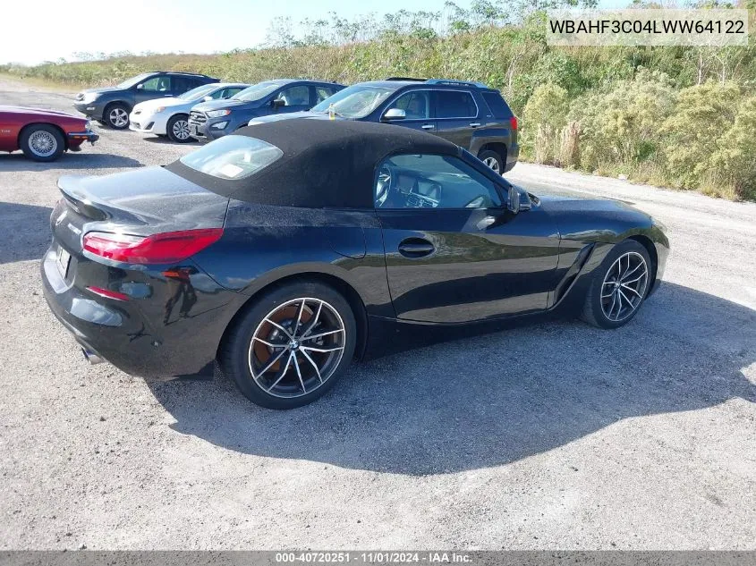 2020 BMW Z4 Sdrive30I VIN: WBAHF3C04LWW64122 Lot: 40720251