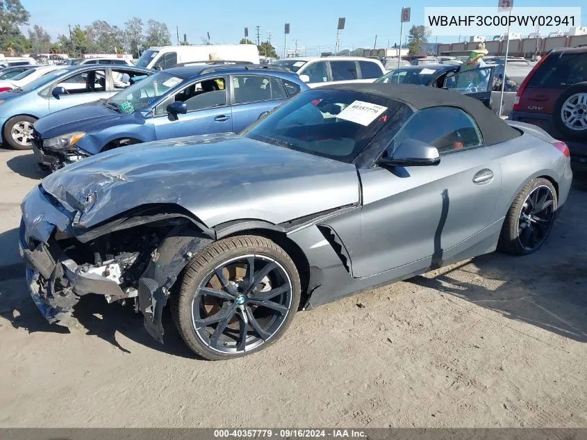 2023 BMW Z4 Sdrive30I VIN: WBAHF3C00PWY02941 Lot: 40357779