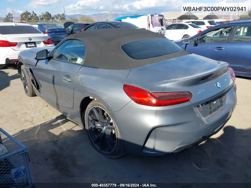 2023 BMW Z4 Sdrive30I VIN: WBAHF3C00PWY02941 Lot: 40357779