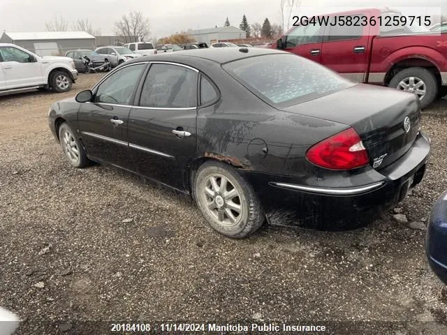 2006 Buick Allure Cxl VIN: 2G4WJ582361259715 Lot: 20184108