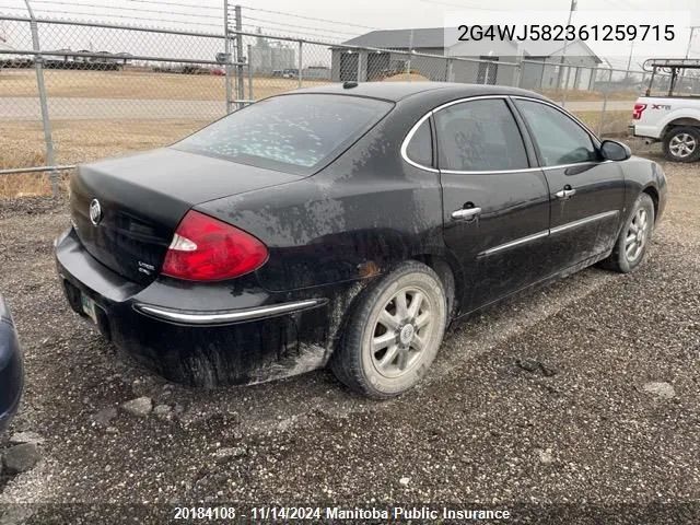 2006 Buick Allure Cxl VIN: 2G4WJ582361259715 Lot: 20184108