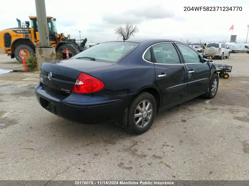 2007 Buick Allure Cx VIN: 2G4WF582371234770 Lot: 20176078