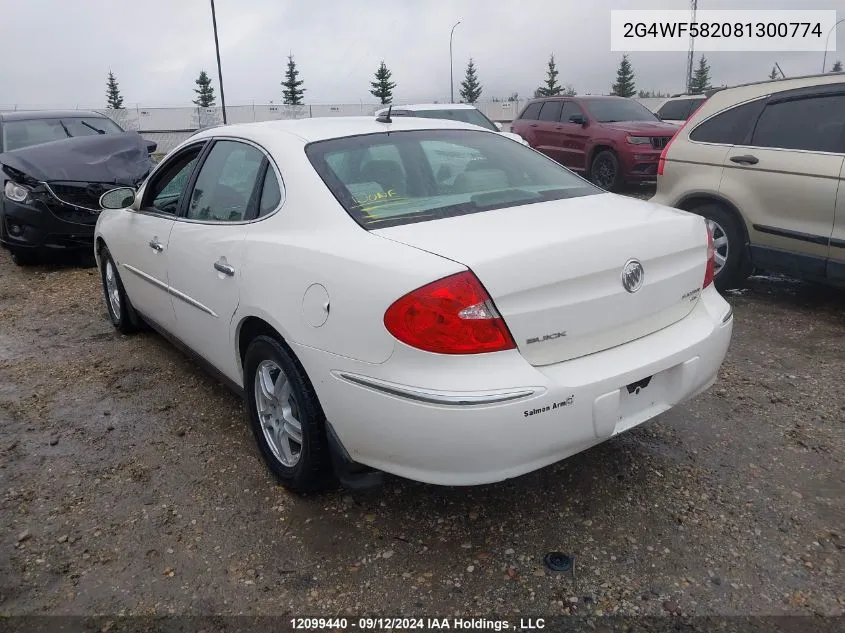 2008 Buick Allure VIN: 2G4WF582081300774 Lot: 12099440