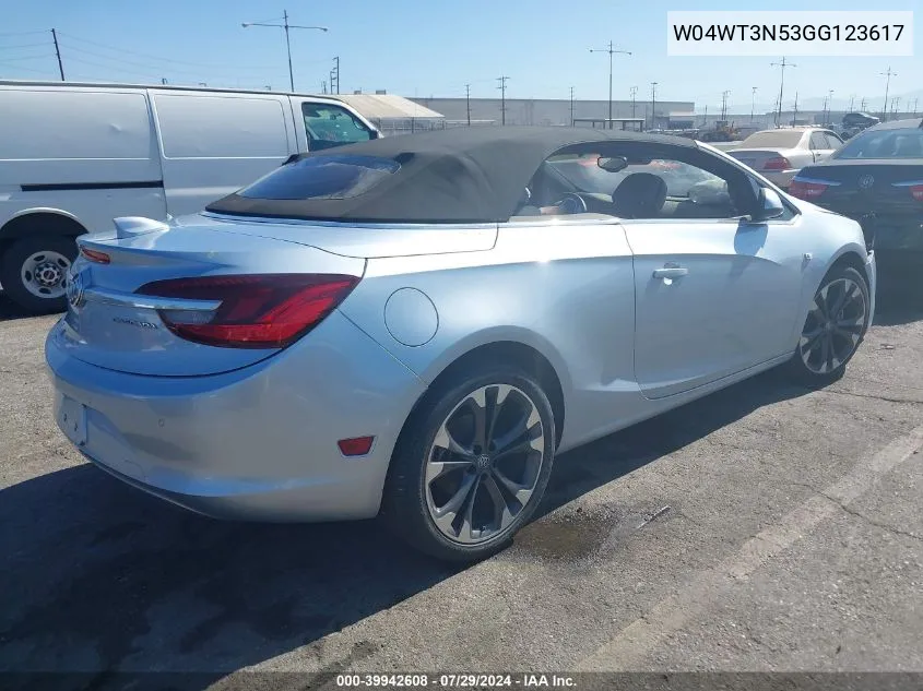 2016 Buick Cascada VIN: W04WT3N53GG123617 Lot: 39942608