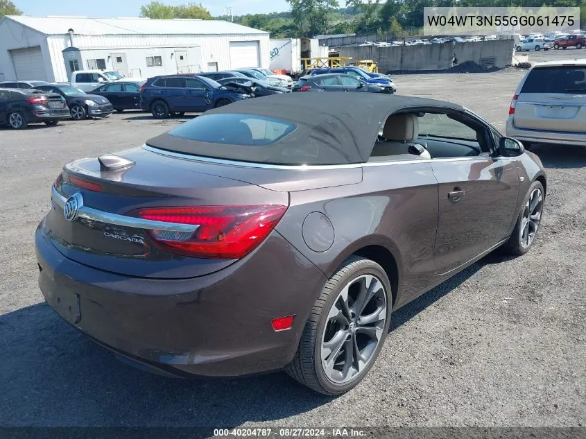 2016 Buick Cascada Premium VIN: W04WT3N55GG061475 Lot: 40204787