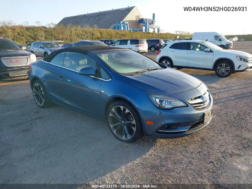 2017 Buick Cascada Premium VIN: W04WH3N52HG026931 Lot: 40732173