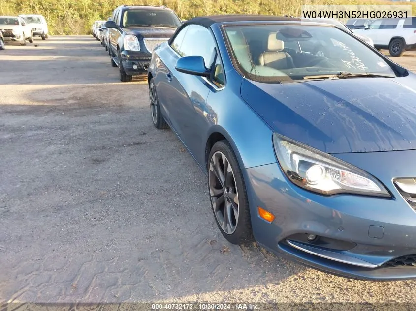 2017 Buick Cascada Premium VIN: W04WH3N52HG026931 Lot: 40732173