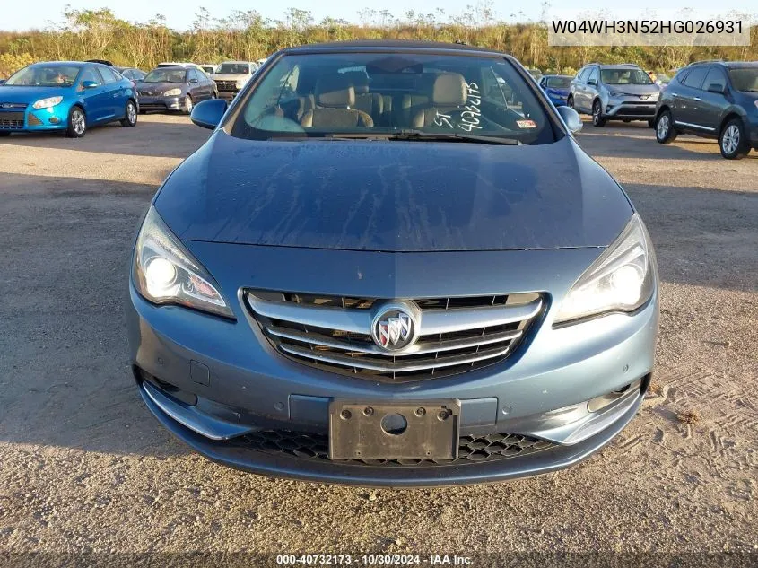 W04WH3N52HG026931 2017 Buick Cascada Premium