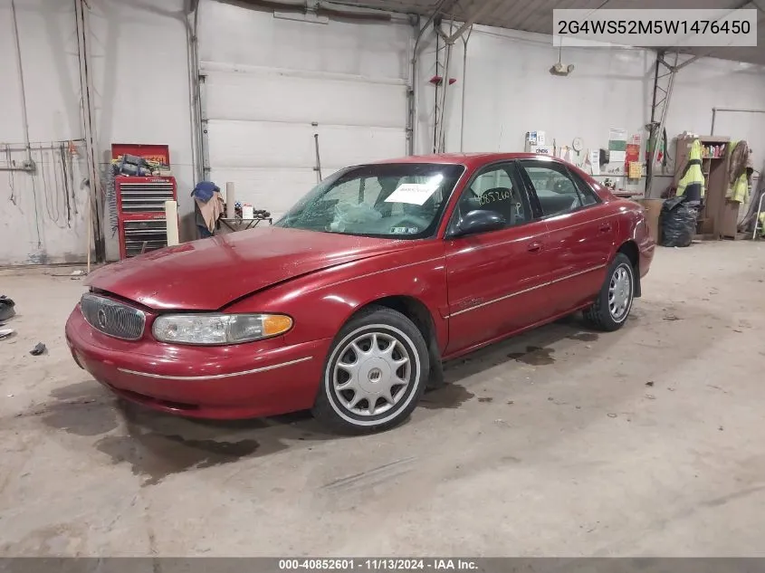 1998 Buick Century Custom VIN: 2G4WS52M5W1476450 Lot: 40852601