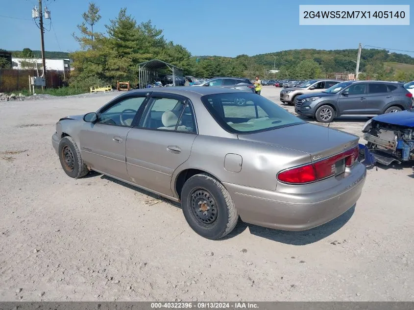 1999 Buick Century Custom VIN: 2G4WS52M7X1405140 Lot: 40322396