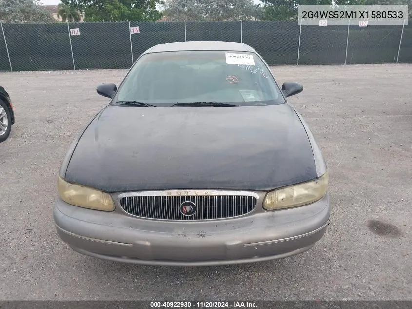 1999 Buick Century Custom VIN: 2G4WS52M1X1580533 Lot: 40922930