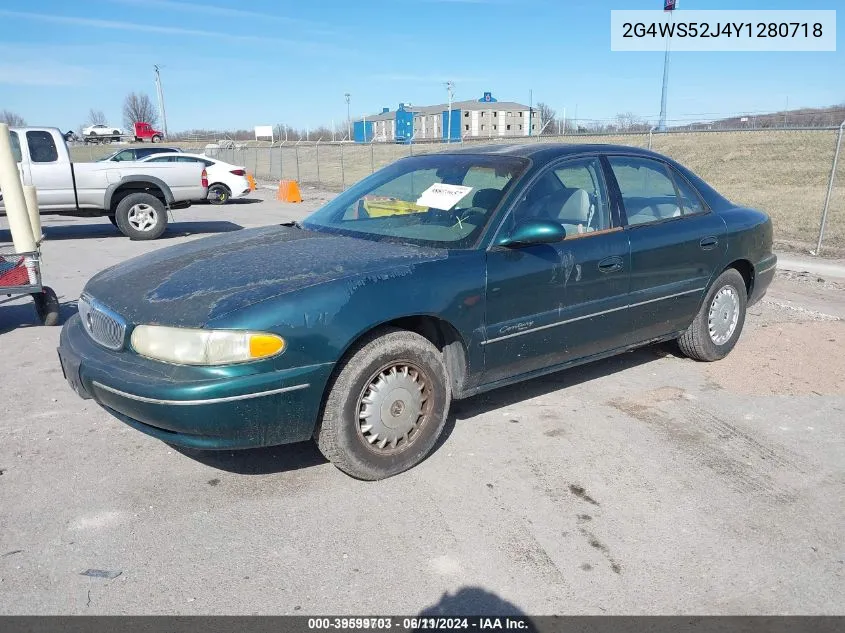 2000 Buick Century Custom VIN: 2G4WS52J4Y1280718 Lot: 39599703