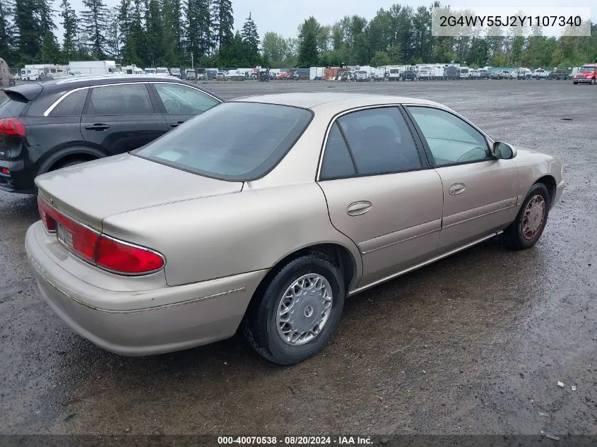 2G4WY55J2Y1107340 2000 Buick Century Limited