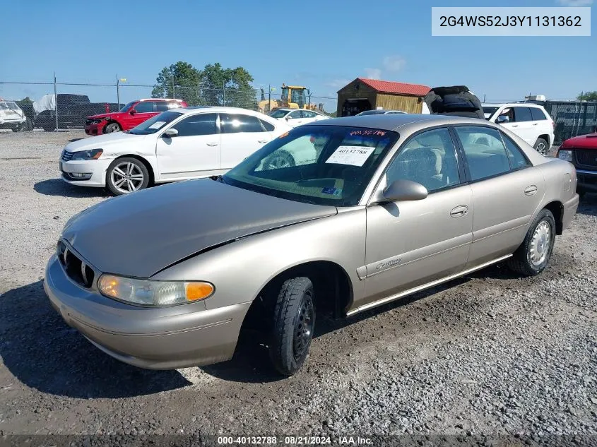 2000 Buick Century Custom VIN: 2G4WS52J3Y1131362 Lot: 40132788