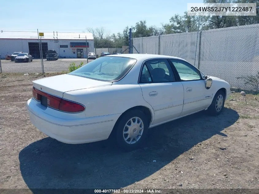 2000 Buick Century Custom VIN: 2G4WS52J7Y1222487 Lot: 40177682