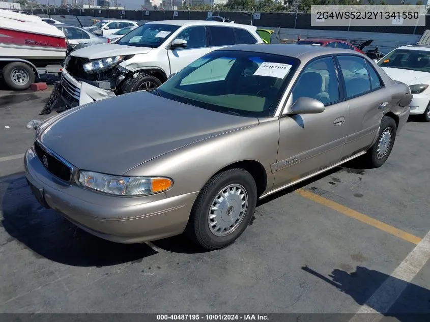 2000 Buick Century Custom VIN: 2G4WS52J2Y1341550 Lot: 40487195