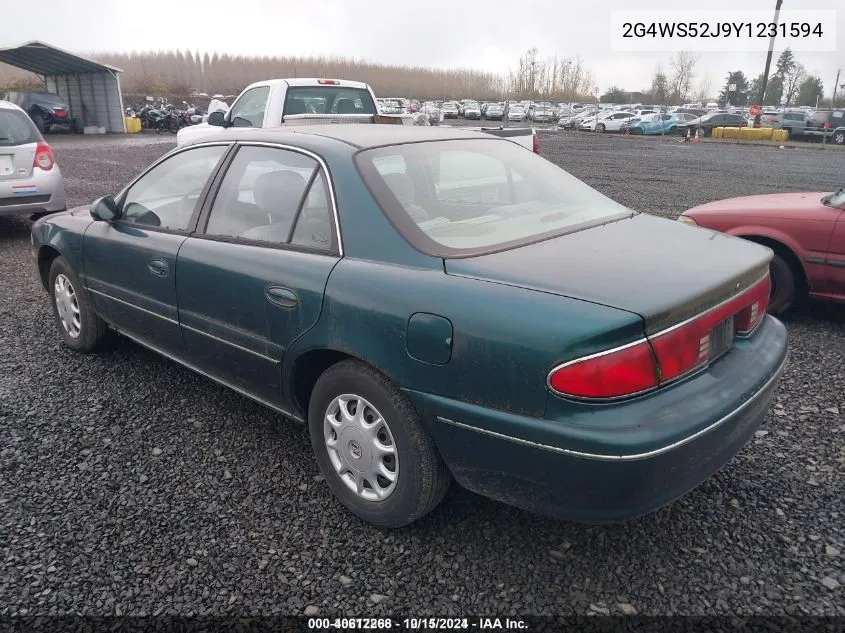 2000 Buick Century Custom VIN: 2G4WS52J9Y1231594 Lot: 40612268