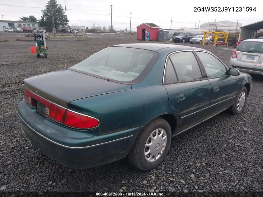 2000 Buick Century Custom VIN: 2G4WS52J9Y1231594 Lot: 40612268