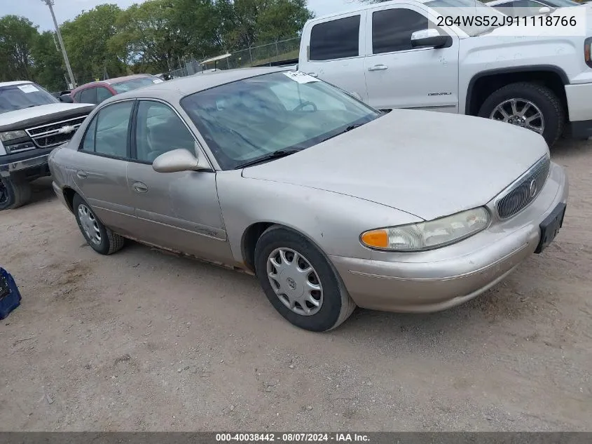 2G4WS52J911118766 2001 Buick Century Custom