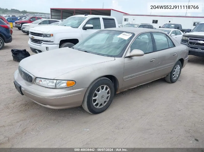 2G4WS52J911118766 2001 Buick Century Custom