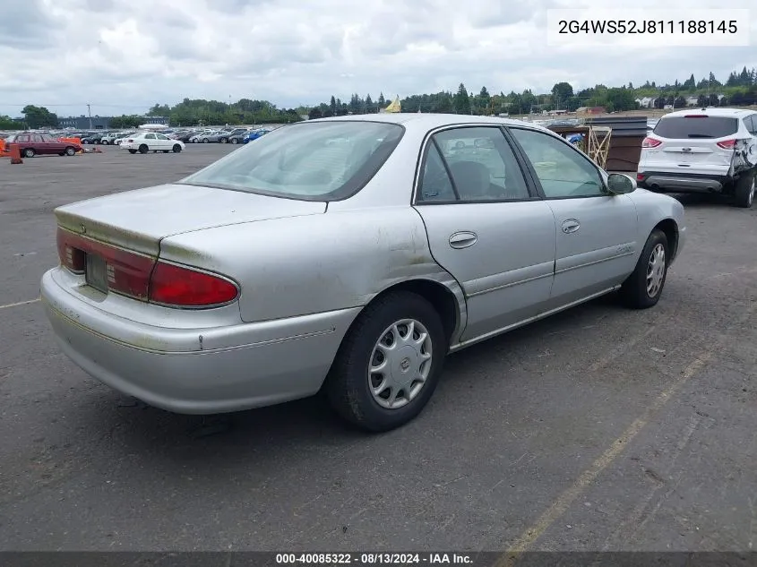 2G4WS52J811188145 2001 Buick Century Custom