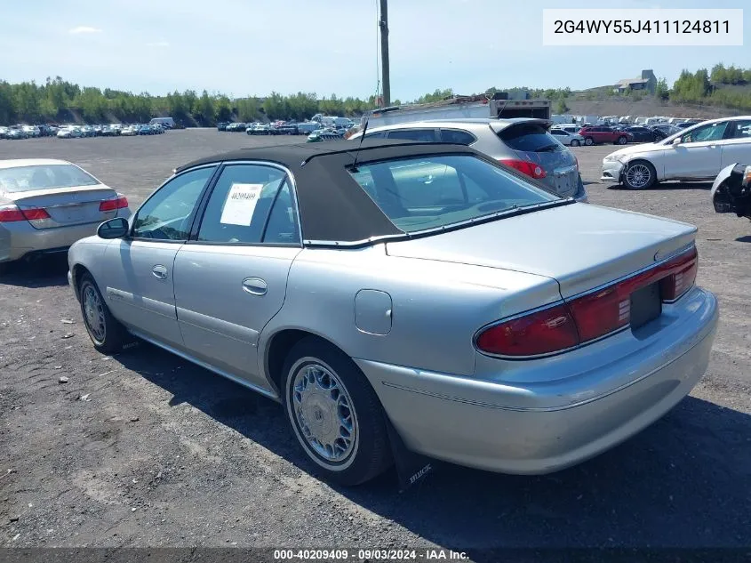 2G4WY55J411124811 2001 Buick Century Limited