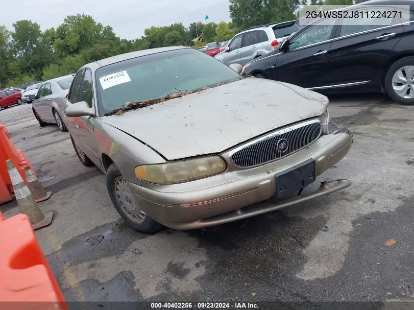 2001 Buick Century Custom VIN: 2G4WS52J811224271 Lot: 40402256