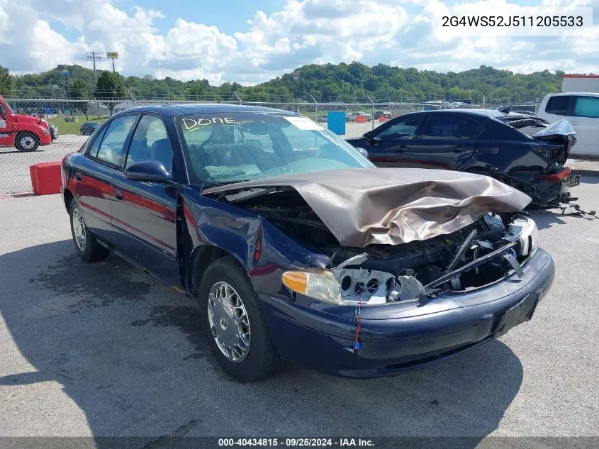 2001 Buick Century Custom VIN: 2G4WS52J511205533 Lot: 40434815