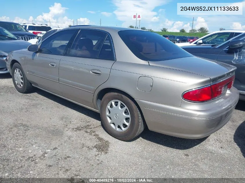 2001 Buick Century Custom VIN: 2G4WS52JX11133633 Lot: 40489276