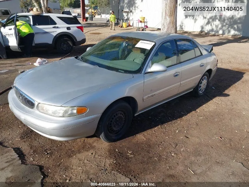 2001 Buick Century Custom VIN: 2G4WS52JX11140405 Lot: 40566023