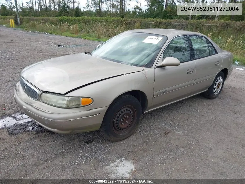 2001 Buick Century Custom VIN: 2G4WS52J511272004 Lot: 40842522