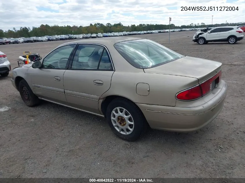 2001 Buick Century Custom VIN: 2G4WS52J511272004 Lot: 40842522