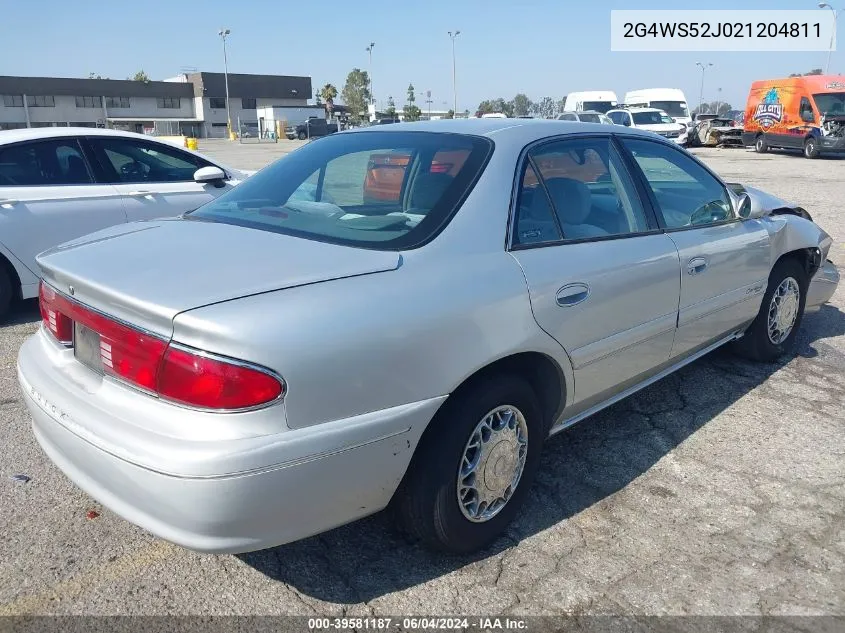 2002 Buick Century Custom VIN: 2G4WS52J021204811 Lot: 39581187