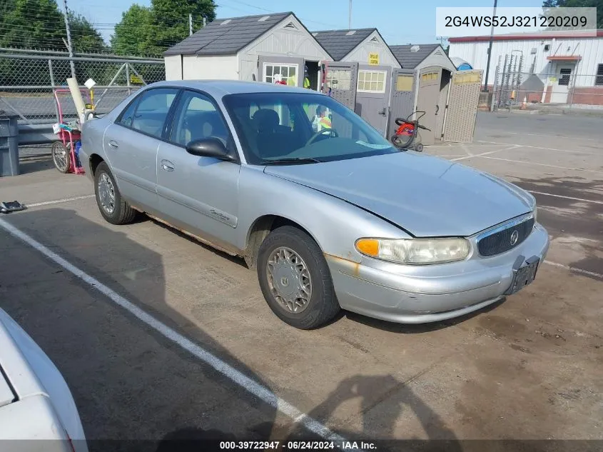 2002 Buick Century Custom VIN: 2G4WS52J321220209 Lot: 39722947