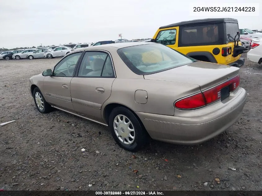 2002 Buick Century Custom VIN: 2G4WS52J621244228 Lot: 39752448