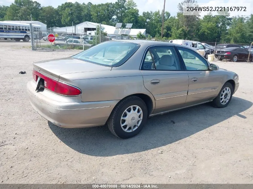 2002 Buick Century Custom VIN: 2G4WS52J221167972 Lot: 40070085