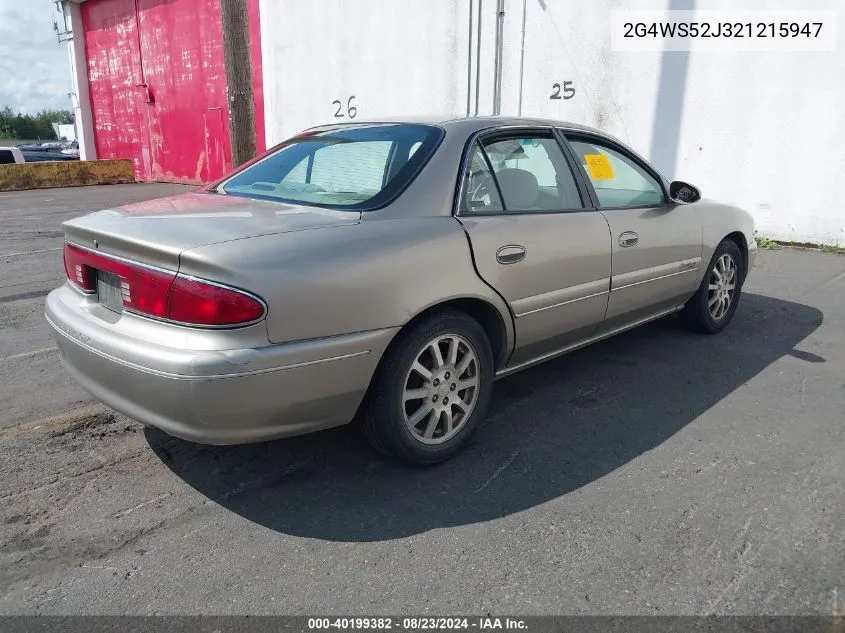 2002 Buick Century Custom VIN: 2G4WS52J321215947 Lot: 40199382